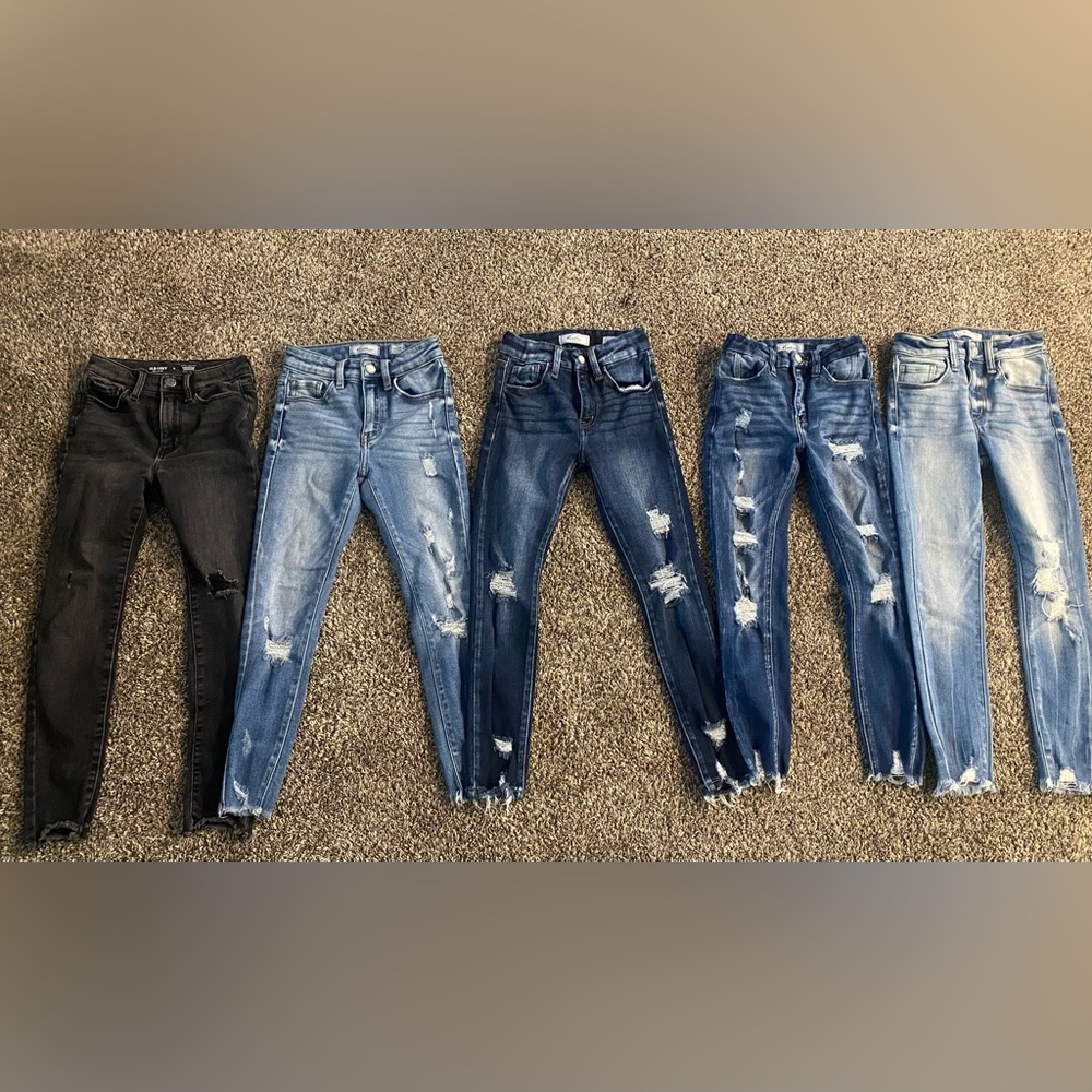 Kancan skinny ankle high rise jeans with adjustable waistband
